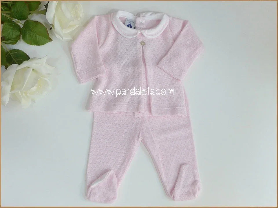 Jubon y polaina rosa tela rombos - PARDALETS