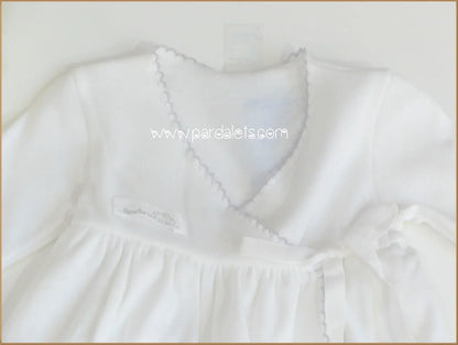 Faldón algodón blanco y gris cruzado - PARDALETS
