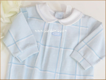 Pelele algodon rayas azules y blancas - PARDALETS