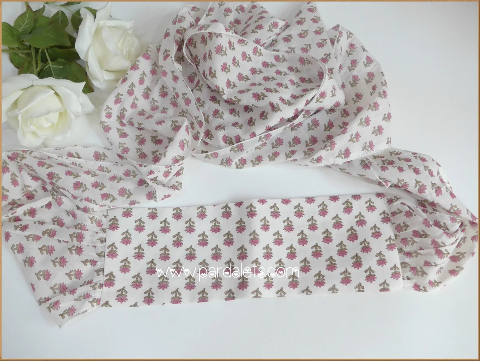 Fajin flores rosas - PARDALETS