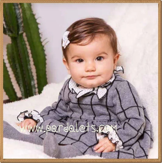 Vestido gris rayas negras - PARDALETS