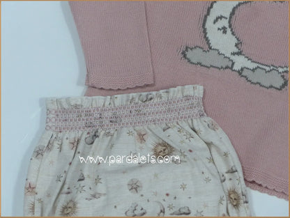 Conjunto jersey rosa luna y culote "Luna" - PARDALETS