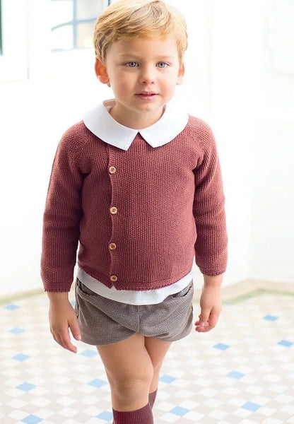 Conjunto jersey marron y culote pata de gallo (camisa no incluida) - PARDALETS