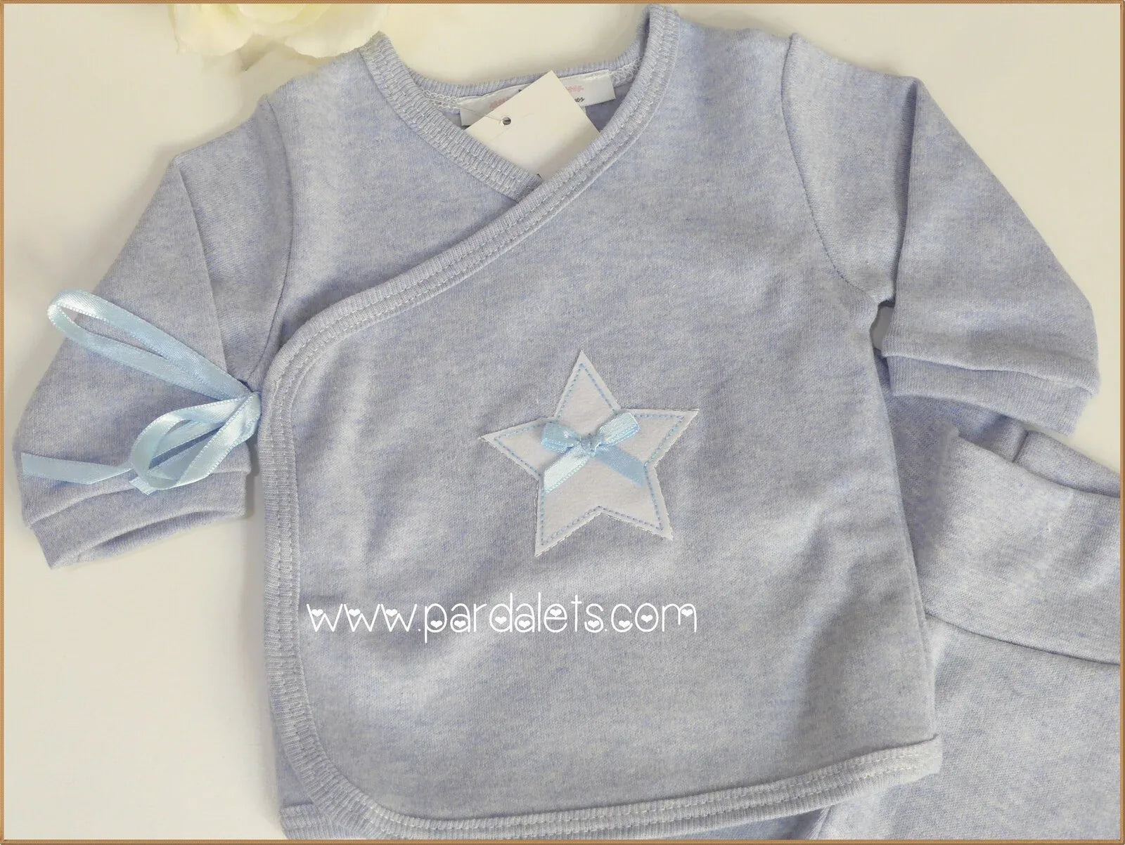 Conjunto jubon y polaina azul jeans afelpado - PARDALETS