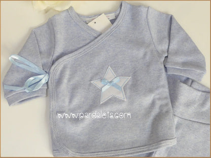 Conjunto jubon y polaina azul jeans afelpado - PARDALETS