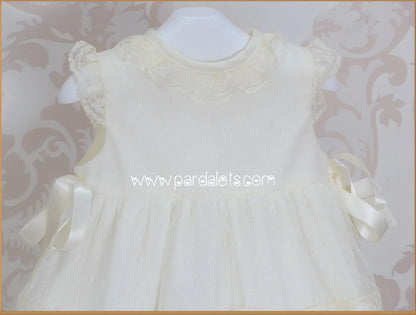 Vestido de tul beig con capota - PARDALETS