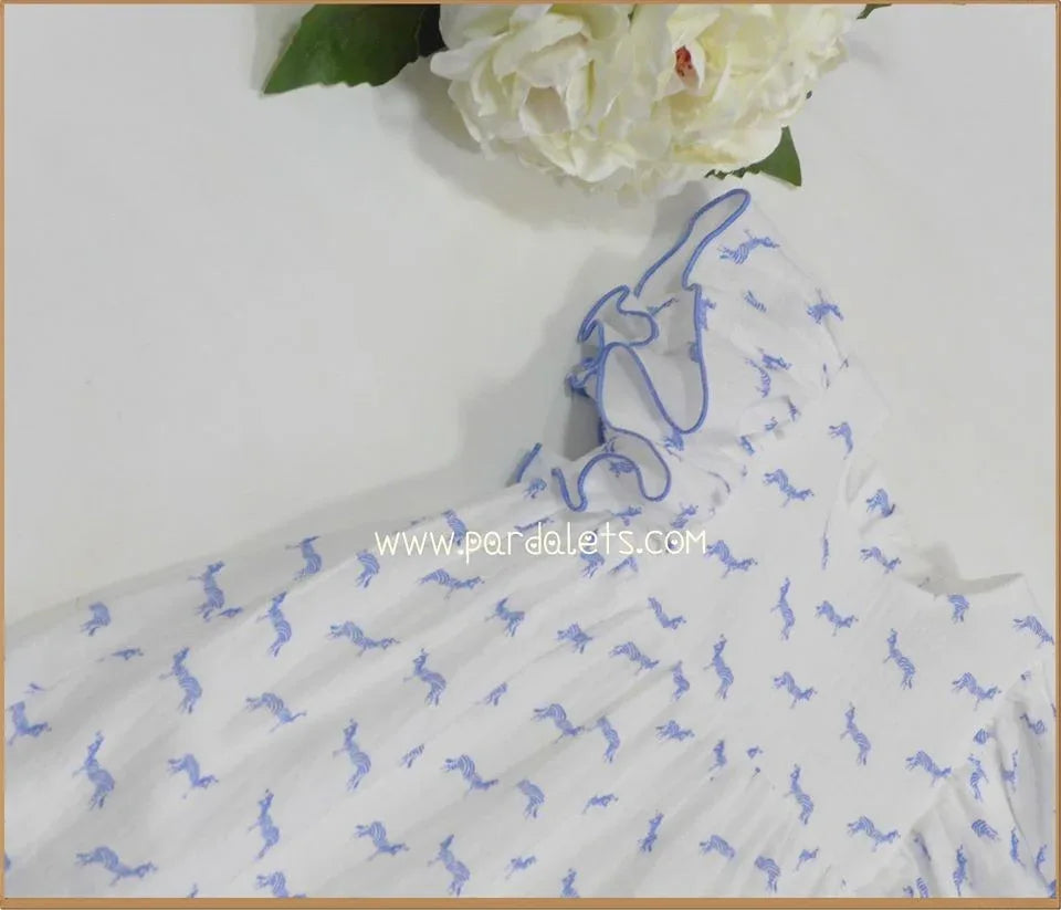 Vestido bambula cebras azules - PARDALETS