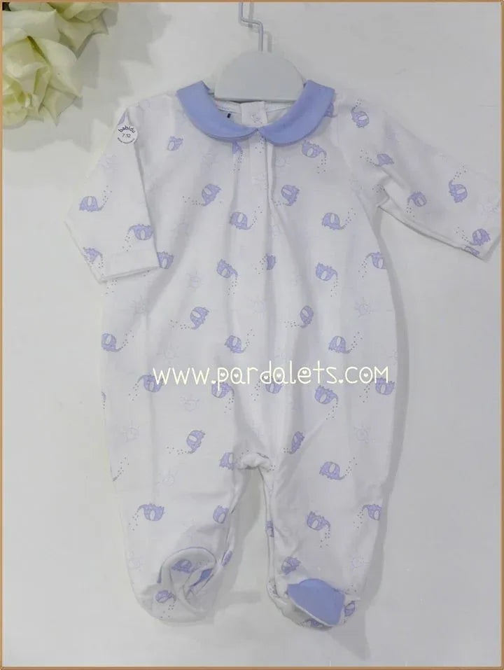 Pelele estampado elefantes azules - PARDALETS