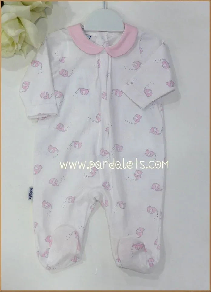 Pelele algodon elefantes rosas - PARDALETS