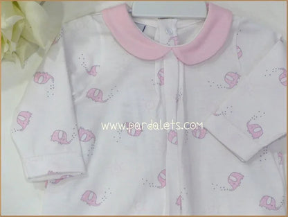 Pelele algodon elefantes rosas - PARDALETS