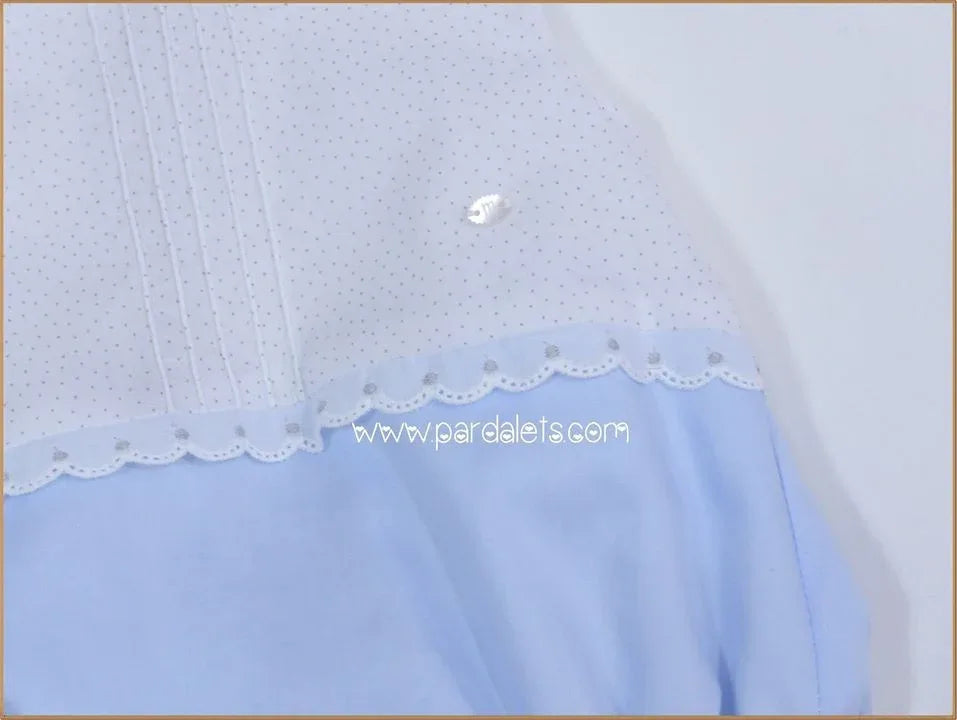 Pelele azul y topitos grises "Paula" - PARDALETS