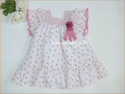 Vestido gasa florecitas buganvilla "Murillo" - PARDALETS