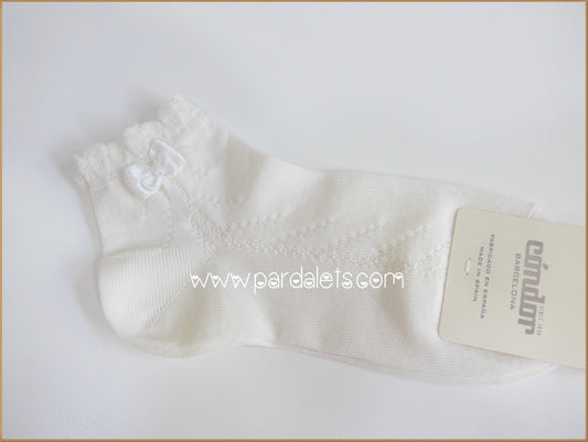 Calcetin perle ceremonia nata con lazito lateral