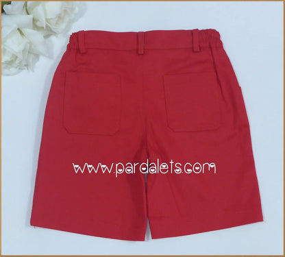 Short rojo con bolsillos traseros - PARDALETS