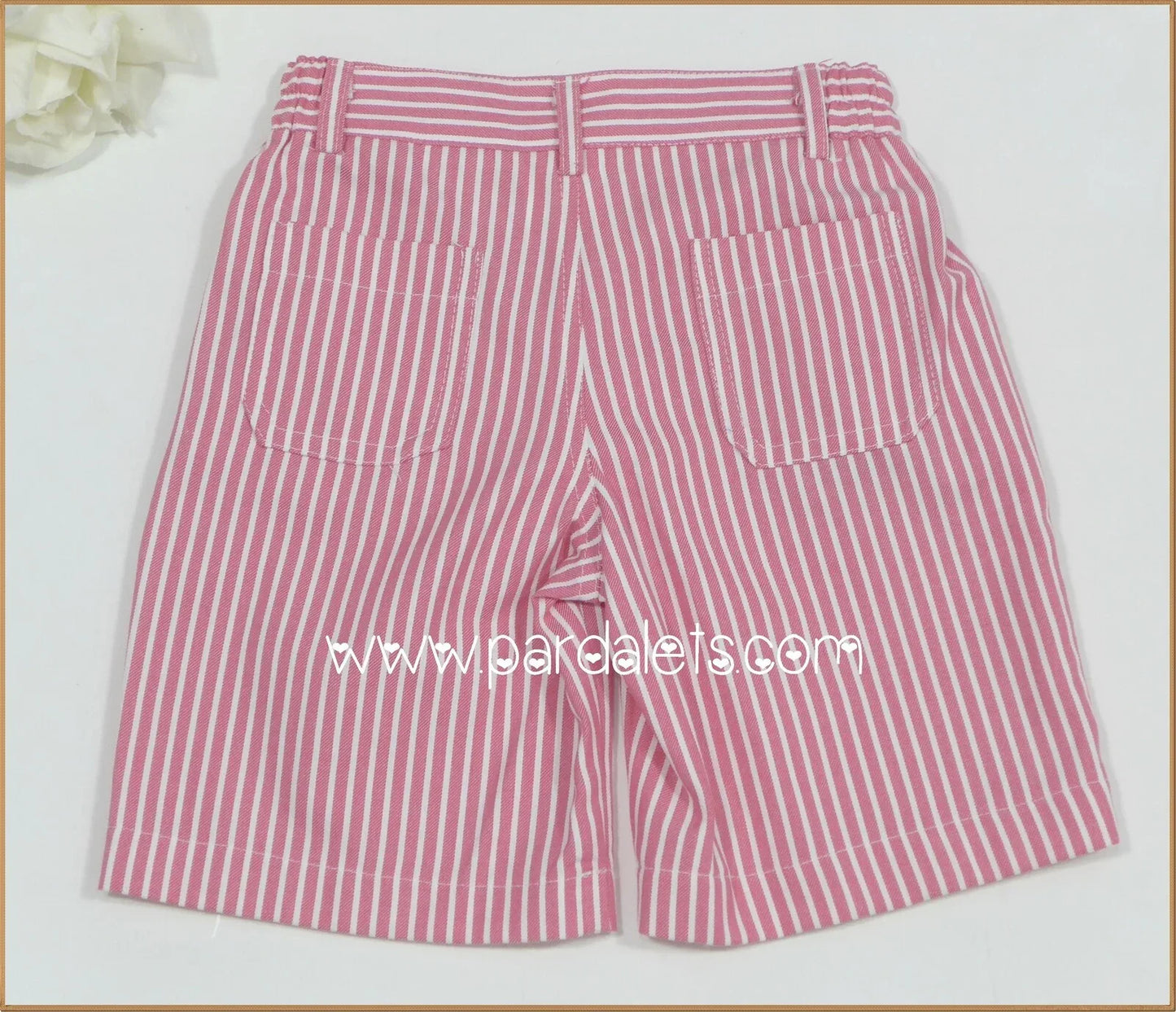 Short rojo rayas blancas - PARDALETS