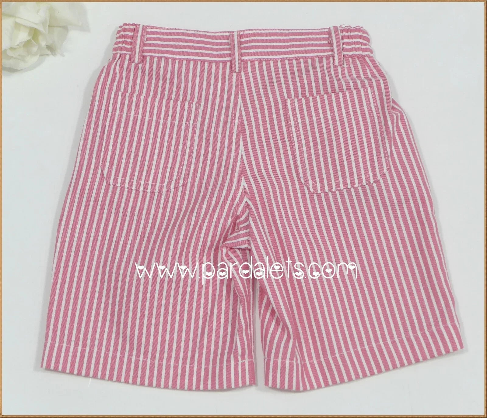 Short rojo rayas blancas - PARDALETS