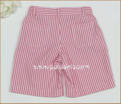 Short rojo rayas blancas - PARDALETS