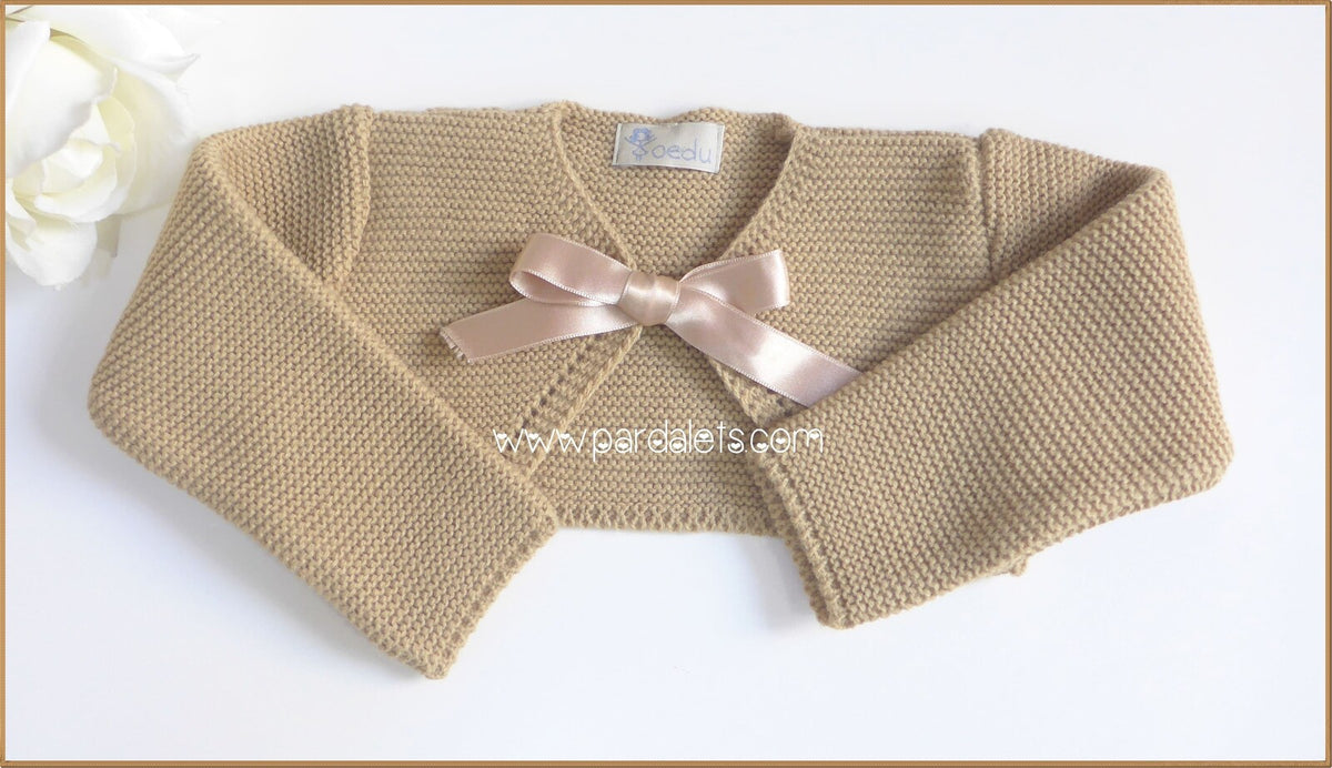 Chaqueta corta camel con lazo