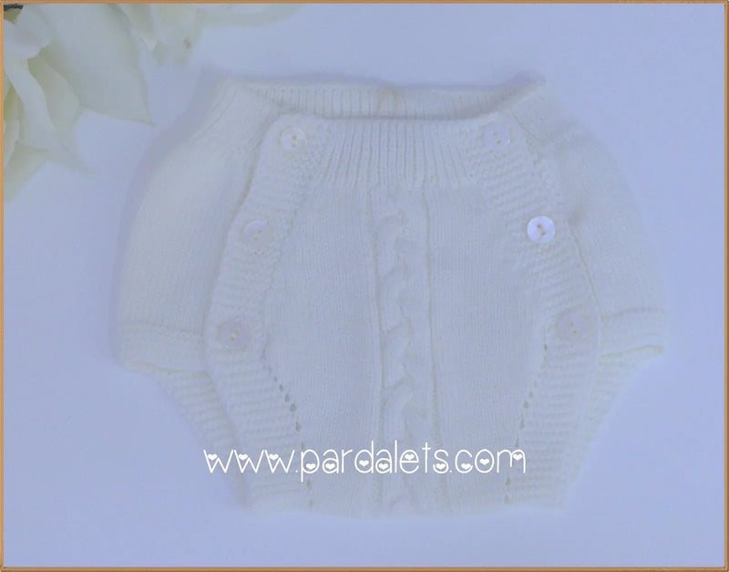 Braguita algodon beig con ochos y 6 botones - PARDALETS