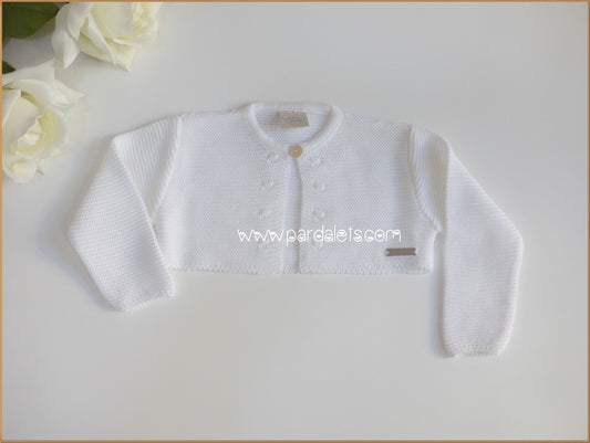 Chaqueta blanca perle con bodoques