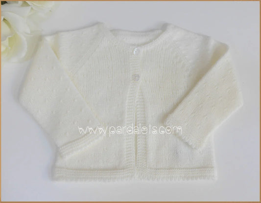 Chaqueta larga lana beig con ochos - PARDALETS