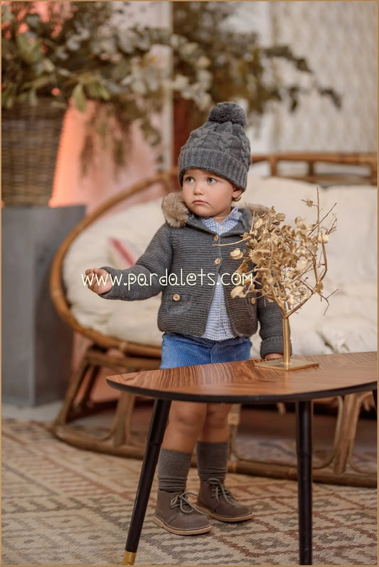 Conjunto camisa cuadritos azules y short pana azul "Magia" - PARDALETS