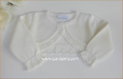 Chaqueta corta lana beig