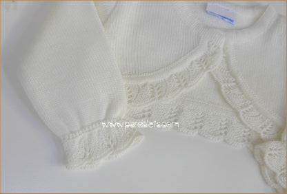 Chaqueta corta lana beig