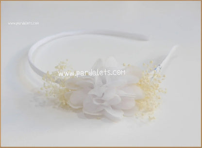 Diadema flor blanca - PARDALETS