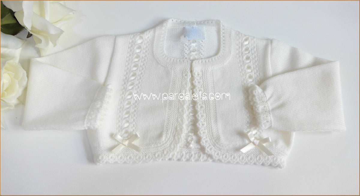 Chaqueta lana beig con pasacintas beig