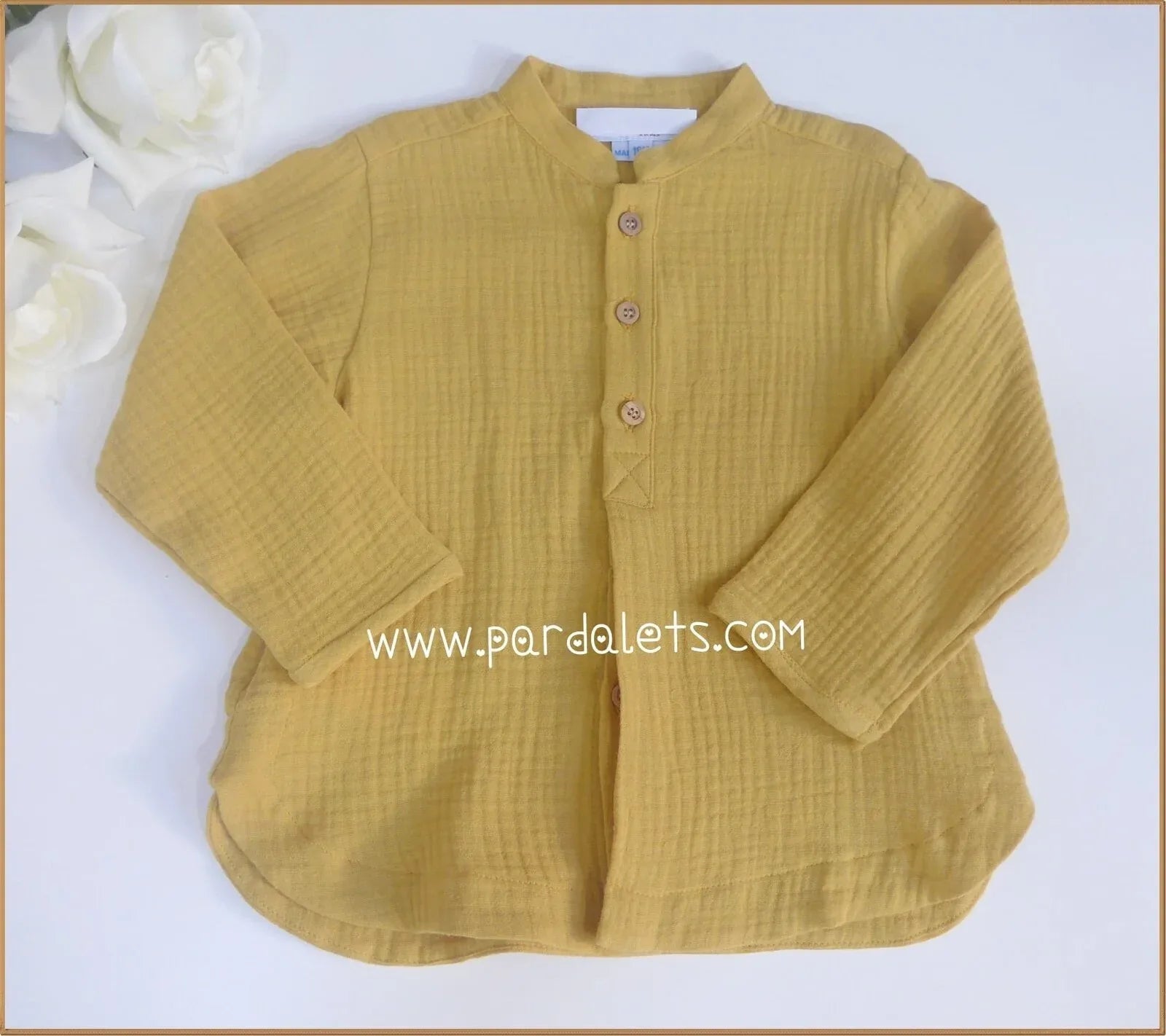 Camisa bambula mostaza - PARDALETS