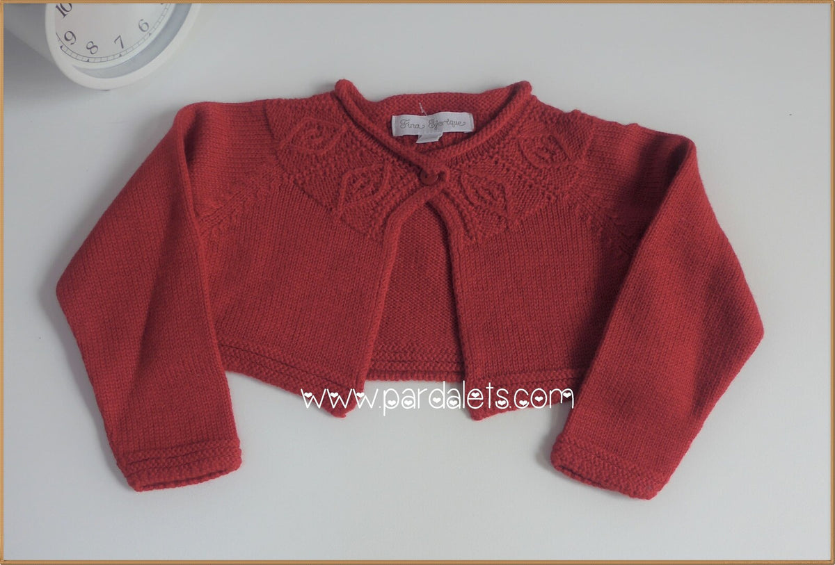 Chaqueta roja con cenefa
