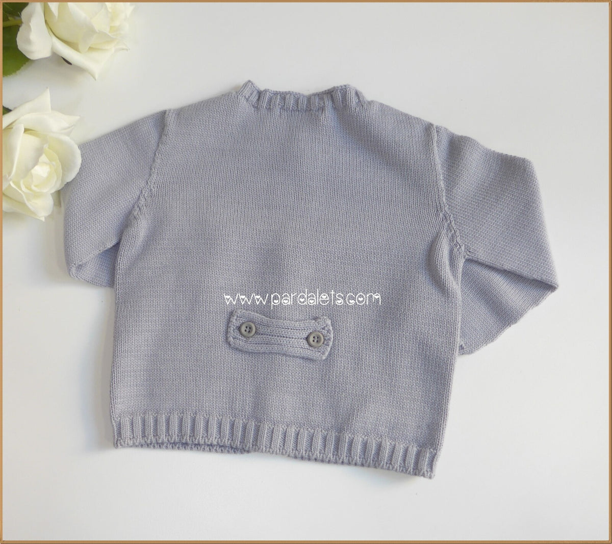 Chaqueta algodon gris con bolsillos