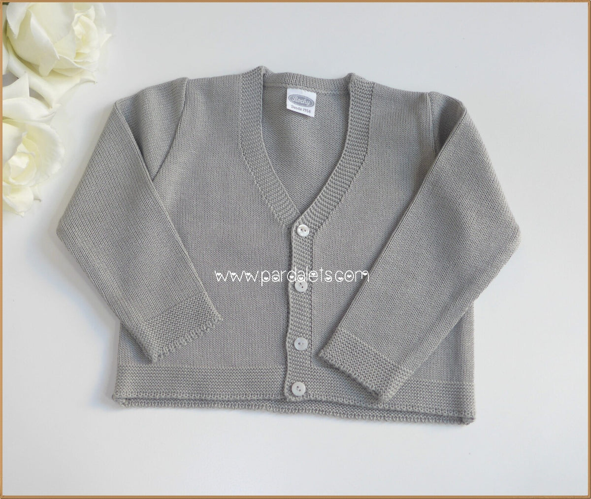 Chaqueta larga algodon gris