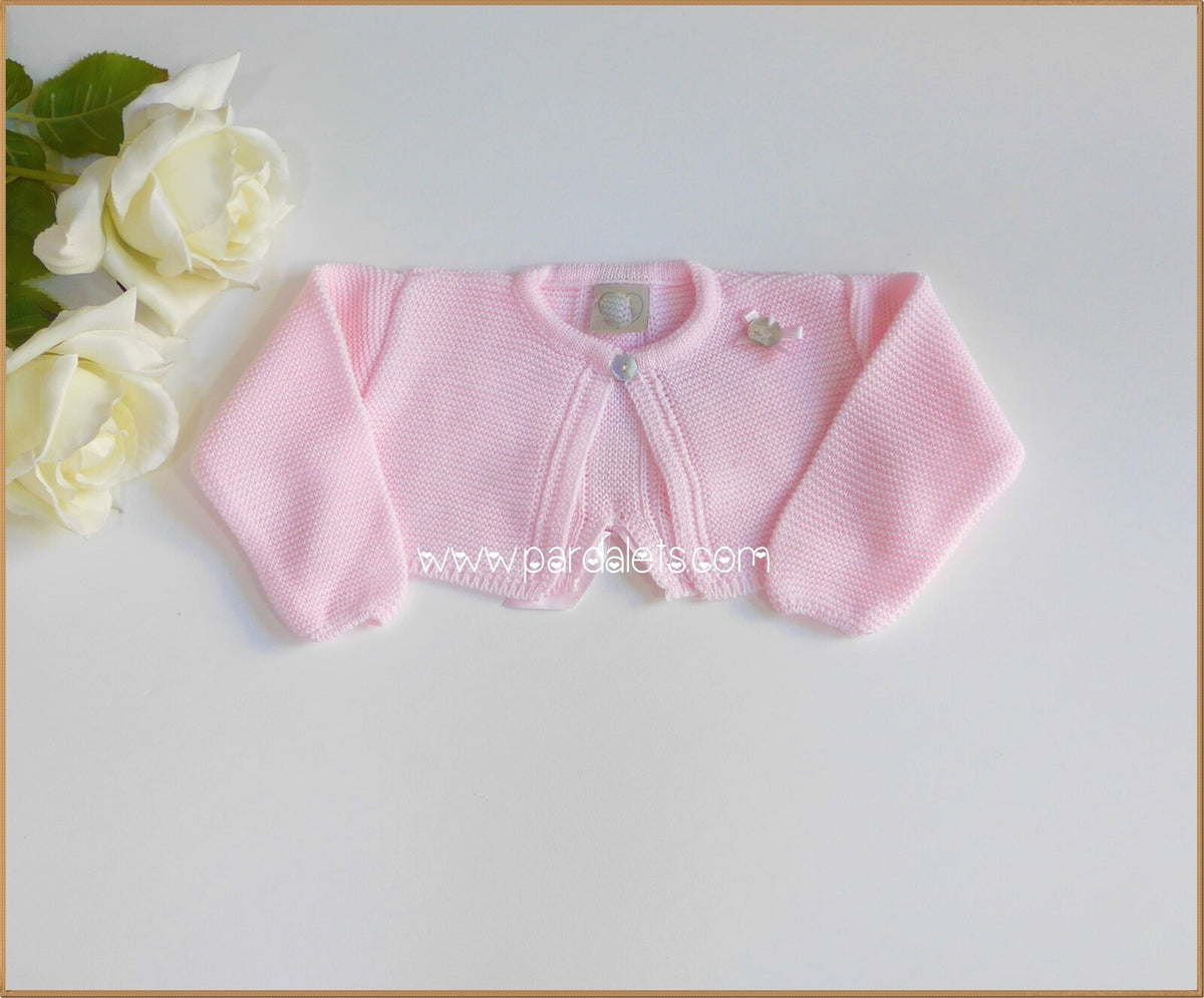 Chaqueta corta rosa con lazito