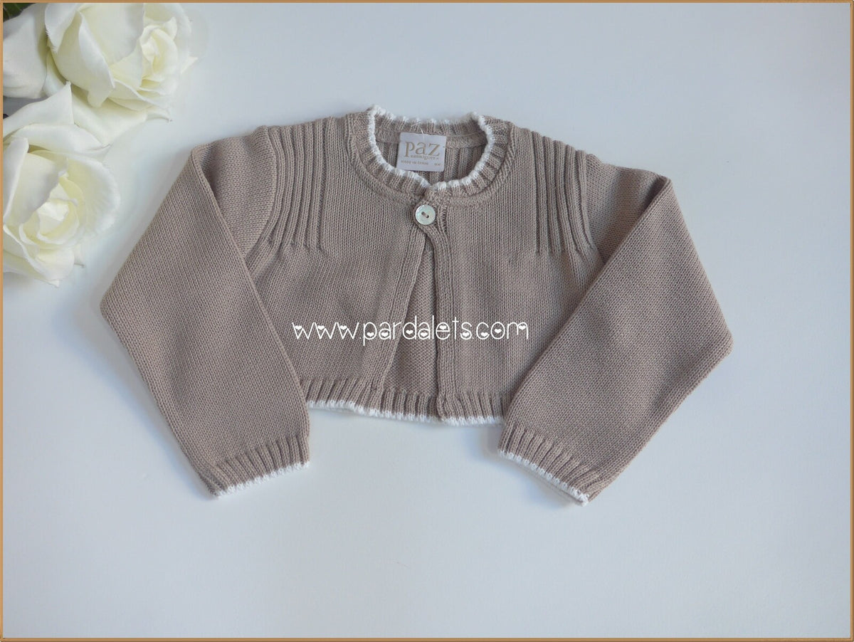 Chaqueta tostado algodon y blanco