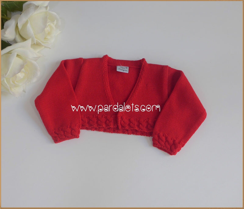 Chaqueta roja con ochos