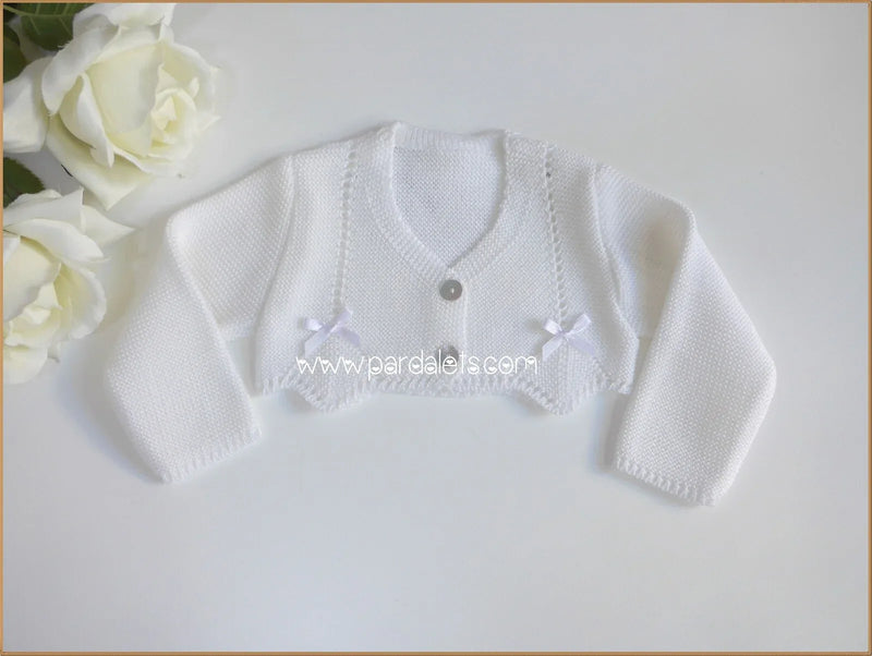 Chaqueta corta blanca con lazitos - PARDALETS