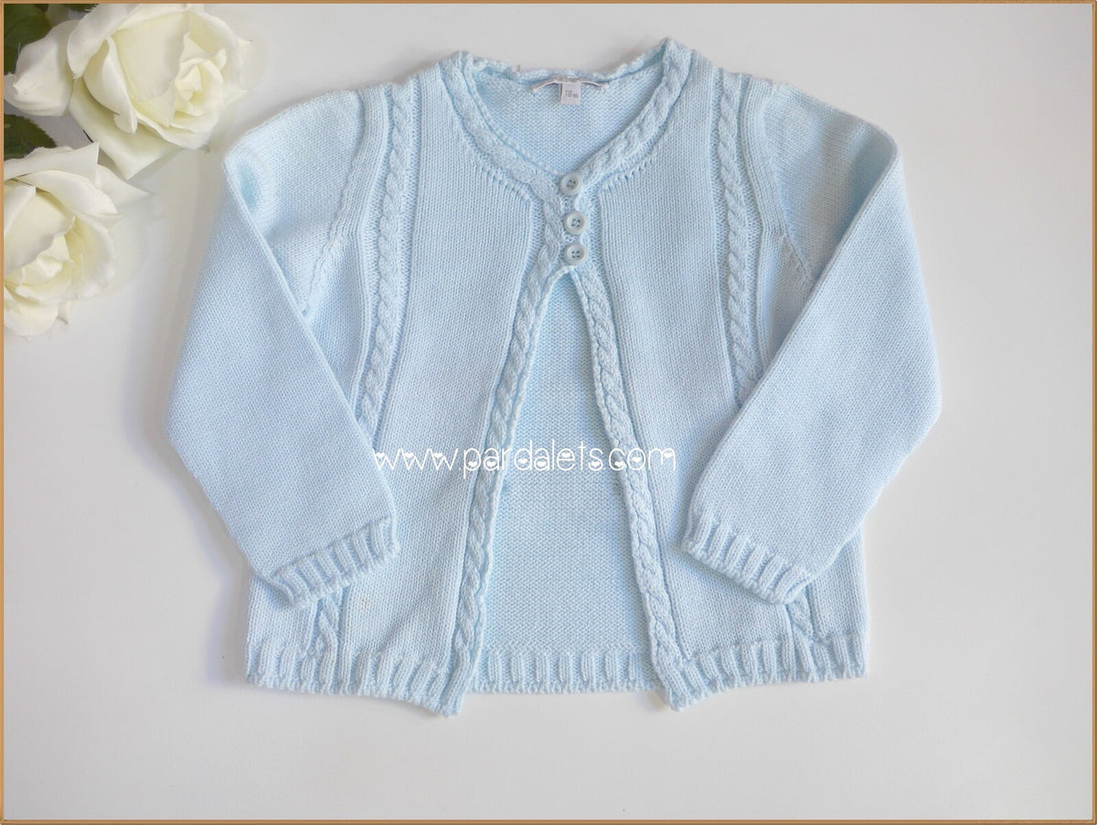 Chaqueta algodon celeste con ochos
