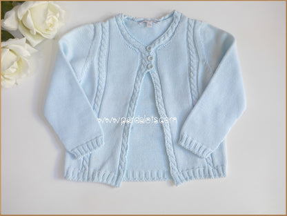 Chaqueta algodon celeste con ochos