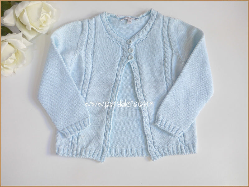 Chaqueta algodon celeste con ochos