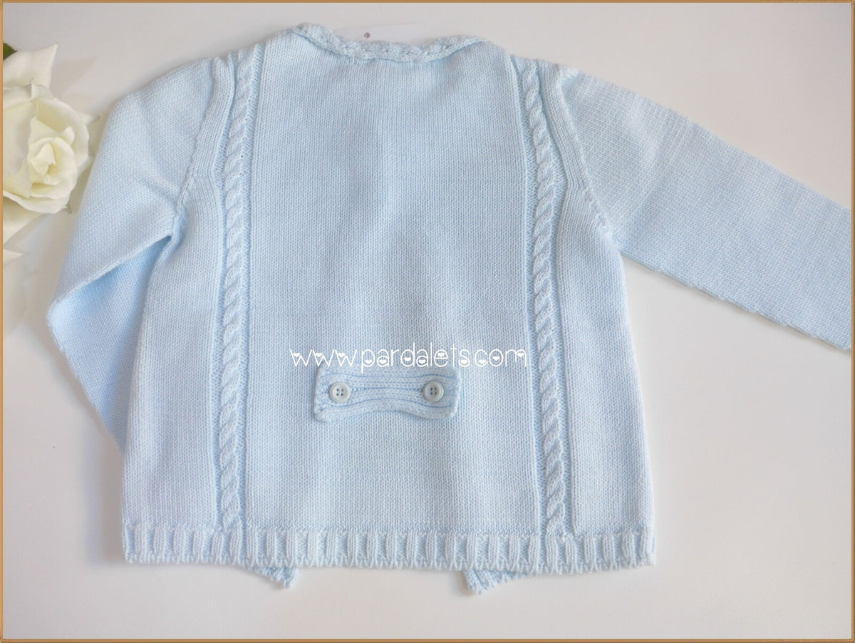 Chaqueta algodon celeste con ochos