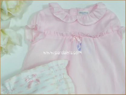 Conjunto blusa rosa y culote peces "Micolino" - PARDALETS