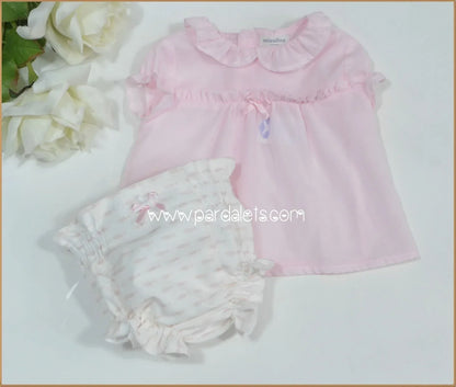 Conjunto blusa rosa y culote peces "Micolino" - PARDALETS