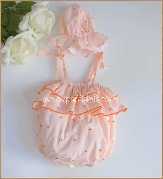 Ranita tirantes naranja patitos con gorro - PARDALETS