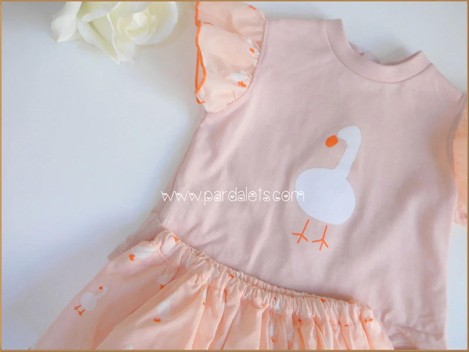 Conjunto camiseta patito y braguita falda - PARDALETS