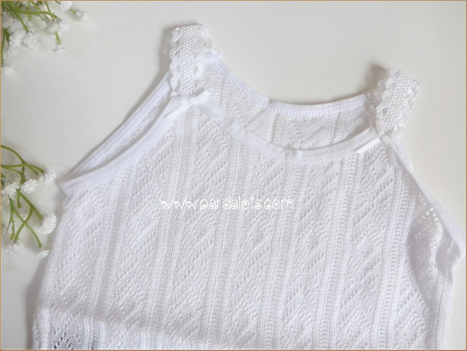 Body tirantes perle ceremonia blanco - PARDALETS