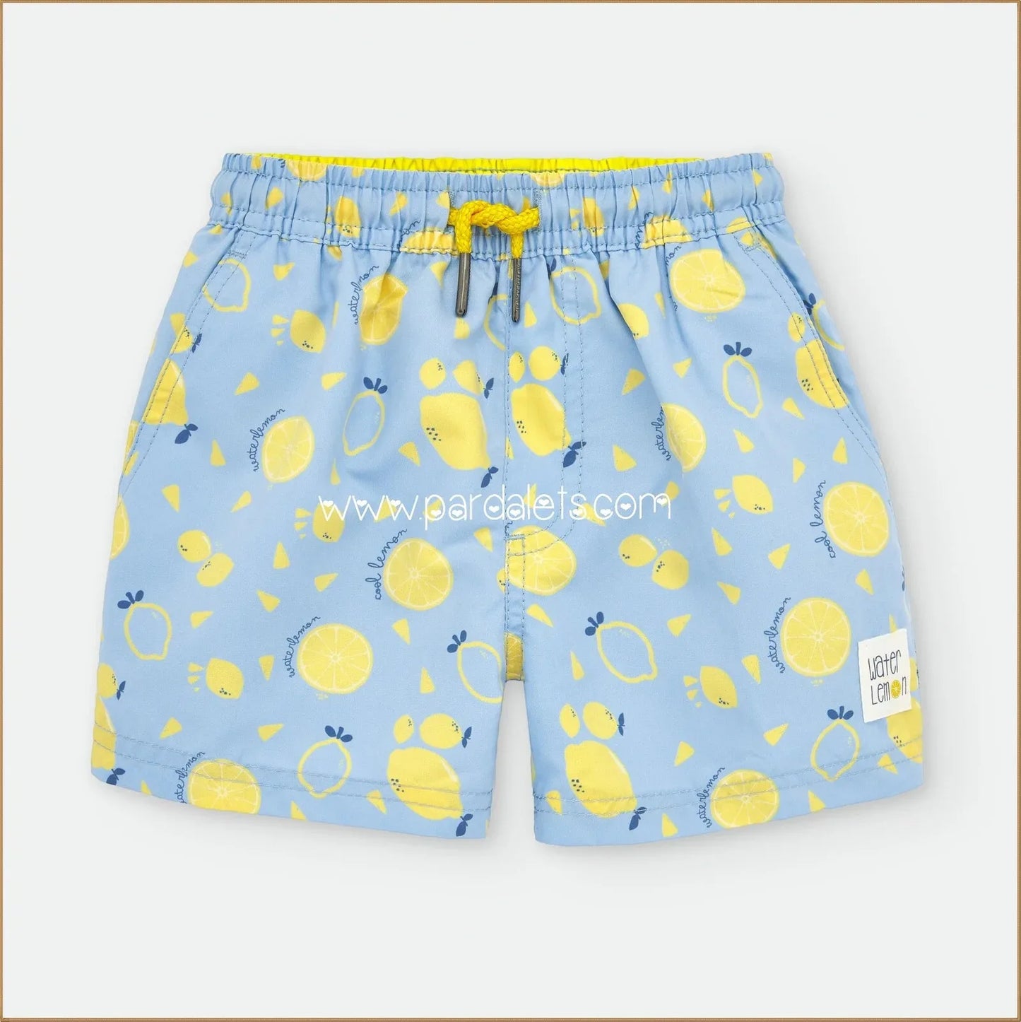 Boxer tela azul estampado limones - PARDALETS