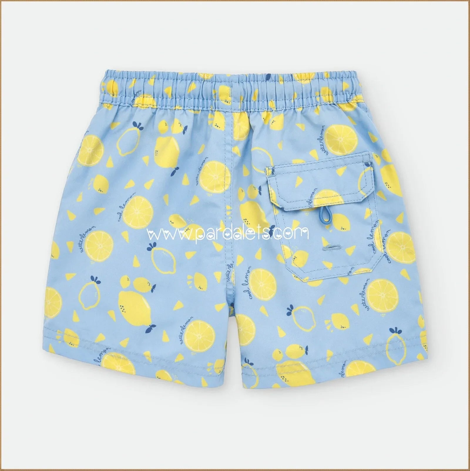 Boxer tela azul estampado limones - PARDALETS