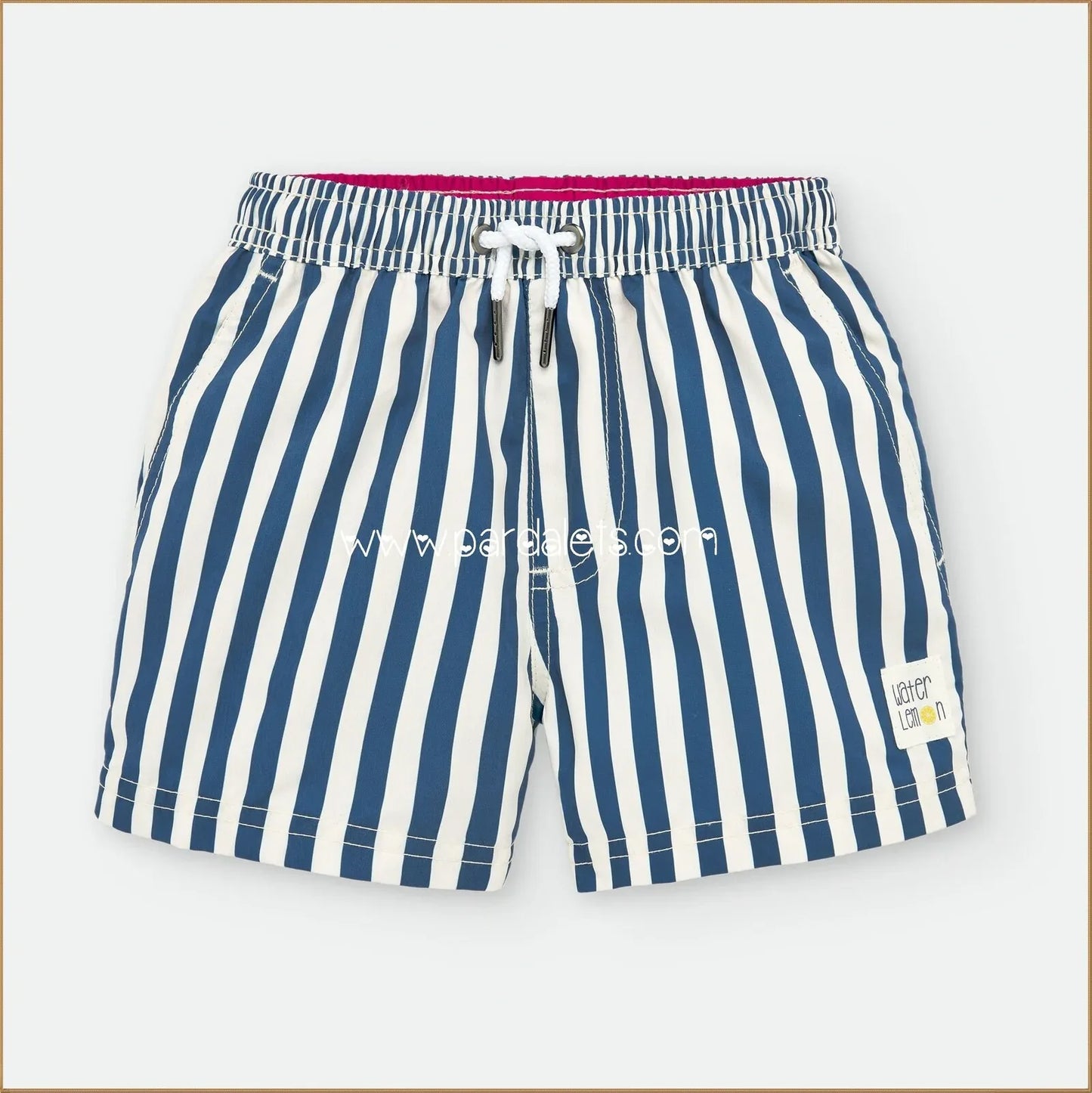 Boxer tela rayas azul marino - PARDALETS